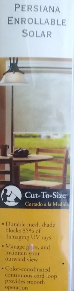 Roller Shade Solar Designview Cut to Fit Window Treatment 60"W x 72"H - Image 4 of 4