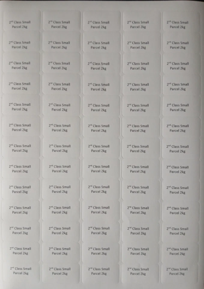 100 2nd Class Small Parcel (2kg) Rate (£3.90) 4 Stamp Combination, New, Genuine. - Image 2 of 2