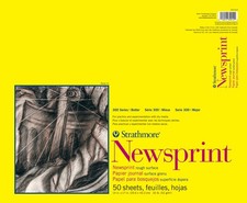 Strathmore 300 Series Newsprint Pad 14"X17"-50 Sheets,Tape Bound - 5A002Y2C-1GZ0