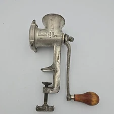 Vtg Sears Maid of Honor Hand Crank Meat Grinder Table Mount Cast Iron USA Retro 