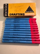 Vintage DIETZGEN Perfect Point Draft Draw Lead 12 Tubes x6  Germany 3145-6L-HB