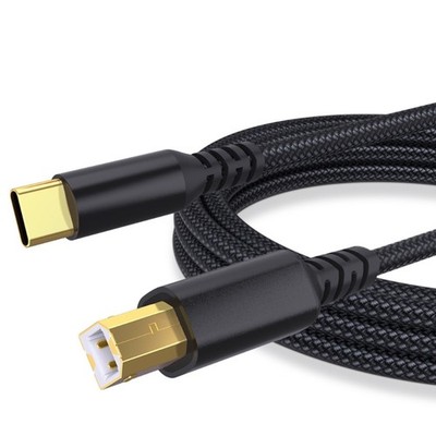 Type C To USB B Printer Cable interlaced 480Mbps For Home Office