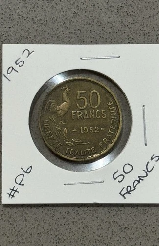 🩸LOVELY 1952 FRENCH FIFTY FRANCS FRANCE🩸LIBERTÉ ÉGALITÉ FRATERNITÉ 50 FRANCS🩸