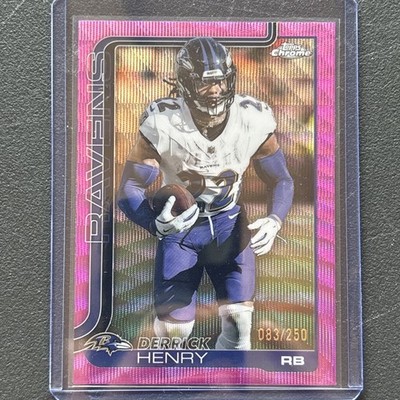 2025 Topps Chrome - Derrick Henry #25 Pink Wave Refractor /250