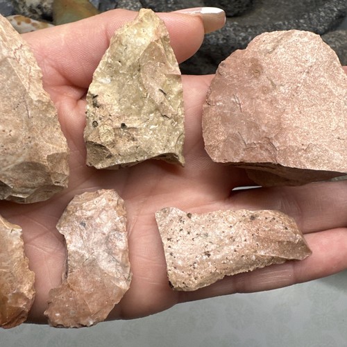 MLC 562 (7) Kay County Chert Archaic To Adena Arrowheads Kansas Stone Artifacts - Picture 3 of 9