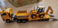Bruder MAN TGA  Tieflader LKW und JCB Baggerlader