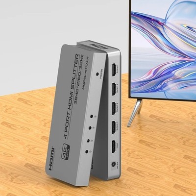 HDMI Splitter 4K104-H - 1 In 4 Out Verteiler 4K für TV Monitor Beamer PC