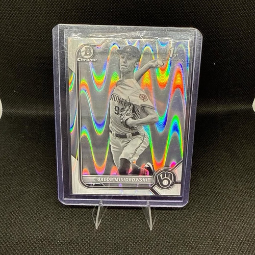 Jacob Misiorowski [Black & White RayWave Refractor] #BDC-132 2022 Bowman Draft Chrome card