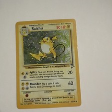 Pokemon TCG Raichu 16/130 ☆ Holo Base Set 2 Vintage LP  on eBay