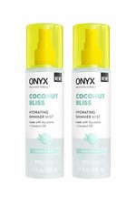 TWO ONYX Professional Coconut Bliss Hydrating Body Shimmer Mist 13 fl oz total
