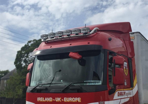 Bragan™ Chrom Edelstahl DachträGer Mit Leds FüR Renault T Range LKW Vorne-image