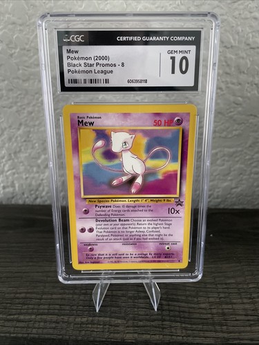 2000 Pokémon Black Star Mew Promo - Pokemon League #8 PSA 10 GEM MT