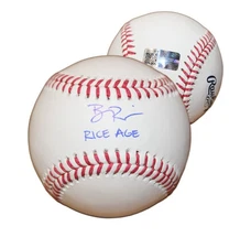 Ben Rice New York Yankees Autographed Baseball Inscribed Rice Age Steiner CX