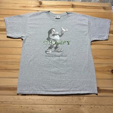 Vintage 90s Walt Disney World Grumpy Seven Dwarfs Cartoon Souvenir T-Shirt - XL
