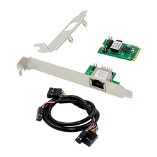 M.2 B+M Key RTL8111F Gigabit Ethernet Card, RJ45 Industrial Controller Adapter