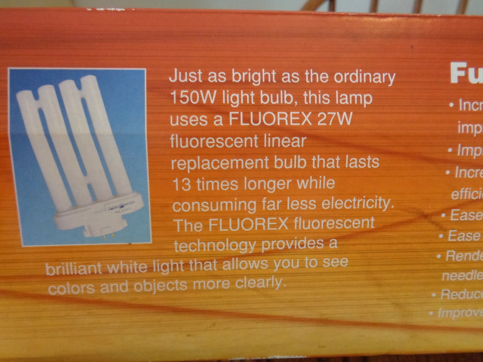 LIGHTS OF AMERICA Fluorex Technology SUN LIGHT Desk Lamp ~ Model No. 1137 ~ NEW!