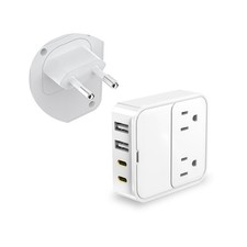 VHBW European Travel Plug Adapter,20W USB C Wall Charger Fast White 