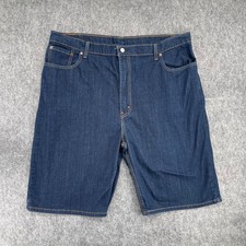 Levis Shorts Mens 44 Denim Dark Wash Blue Indigo 5 Pocket 569