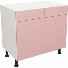 Fully Assembled Kitchen 900mm Base Unit Matt Pink Drawer Line Base Cabinet