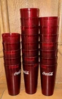 Genuine 20 Vintage PIZZA HUT Coca-Cola 20 oz Red Glasses-Great Shape!