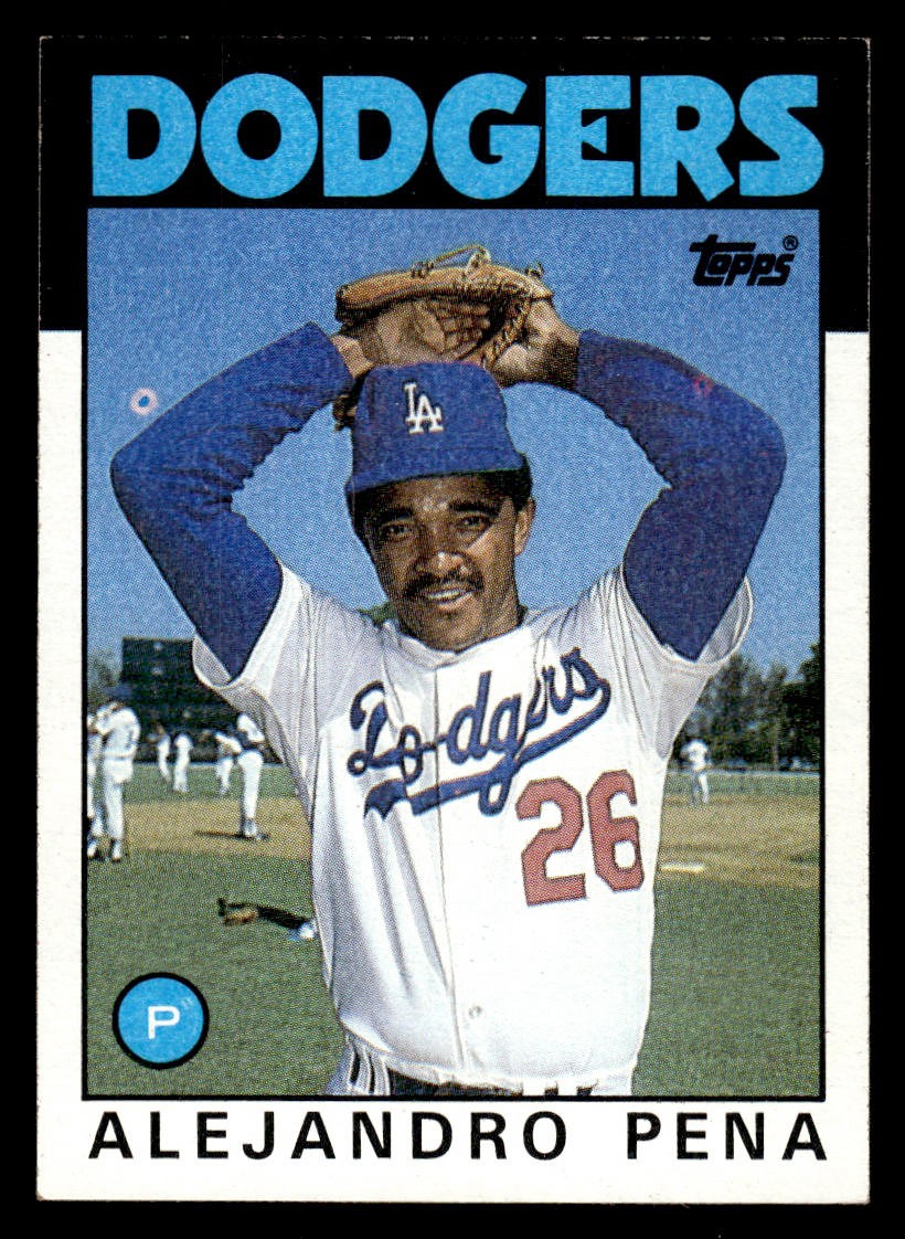 1986 Topps #665 Alejandro Pena Card Los Angeles Dodgers
