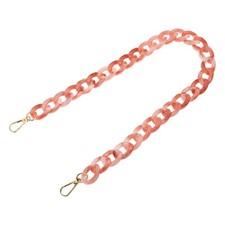24 Inch Acrylic Chain Purse Strap Replacement Luxury Handbag Strap, Pink