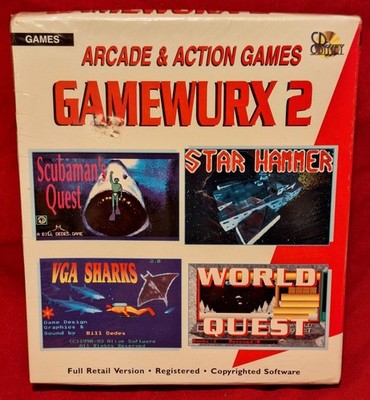 New! Gamewurx 2: Arcade & Action Games - CD Odyssey Big Box PC CD-ROM 
