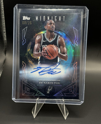 Topps 2025-26 Midnight De'Aaron Fox Midnight Sun Signatures MS-DF Auto /25