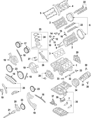 Genuine Audi Engine Crankshaft Main Bearing 06E-105-591-AB-BLA