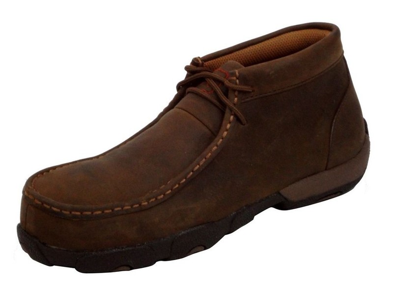 Twisted X Work Shoes Womens ST Driving Moccasin 6.5 M Saddle WDMST01 CLEARANCE