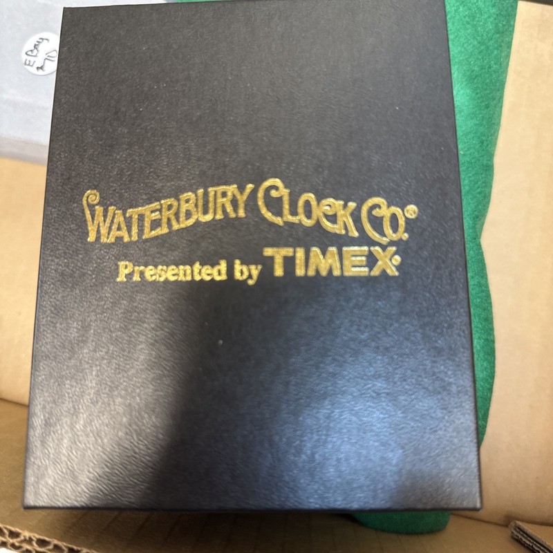 Vintage Timex Gold Railroad Lantern Mini Clock Japan Movement in Original Box