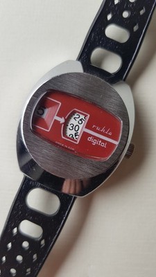 Ruhla Digital - jump hour - vintage German GDR watch
