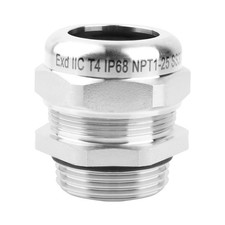 NPT 1" Stainless Steel Waterproof Cable Gland IP68 Silver 