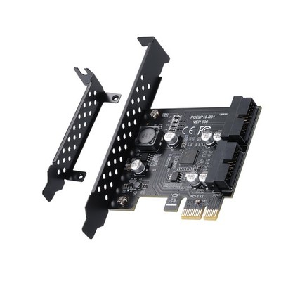 PCI-E to Internal 19Pin Header USB 3.0 Expansion Cards 2 Port USB 3.0 PCIE In...