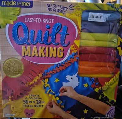 Made by Me Easy to Knot Quilt Making Kit by Horizon Group USA No Sewing Cutting