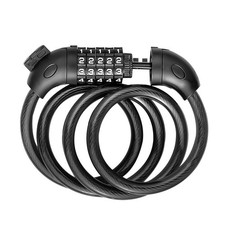 Security 5-Digit Resettable Combination Bicycle Lock for Bikes and Scooters 4FT