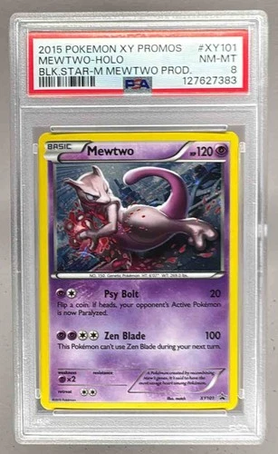 2015 Pokemon XY Black Star Promo XY101 Mewtwo PSA 8 127627383