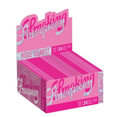 Smoking Smoqueen Rose Quarzt King Size Papers - Box 50 Hefte à 34 Blatt