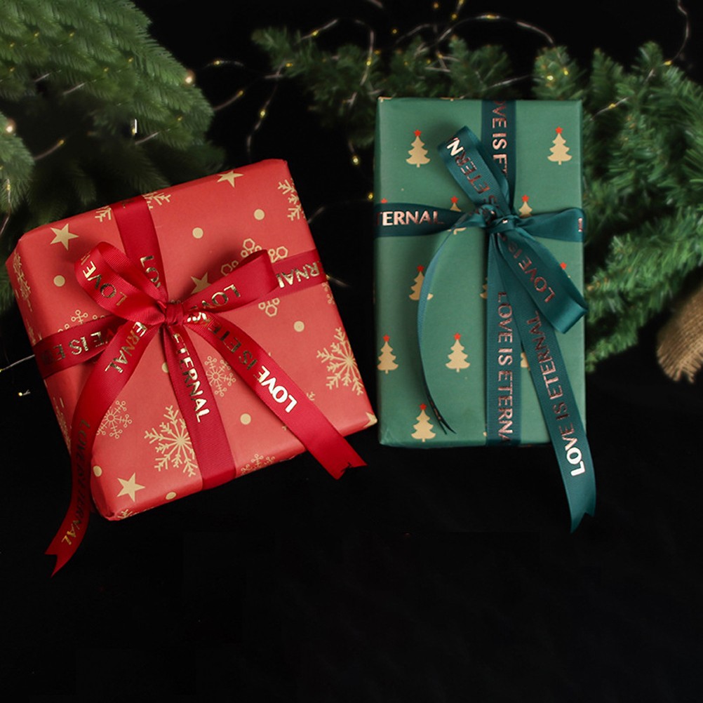 Christmas Kraft Wrapping Paper Christmas Elements Collection Double Sided Wrappi