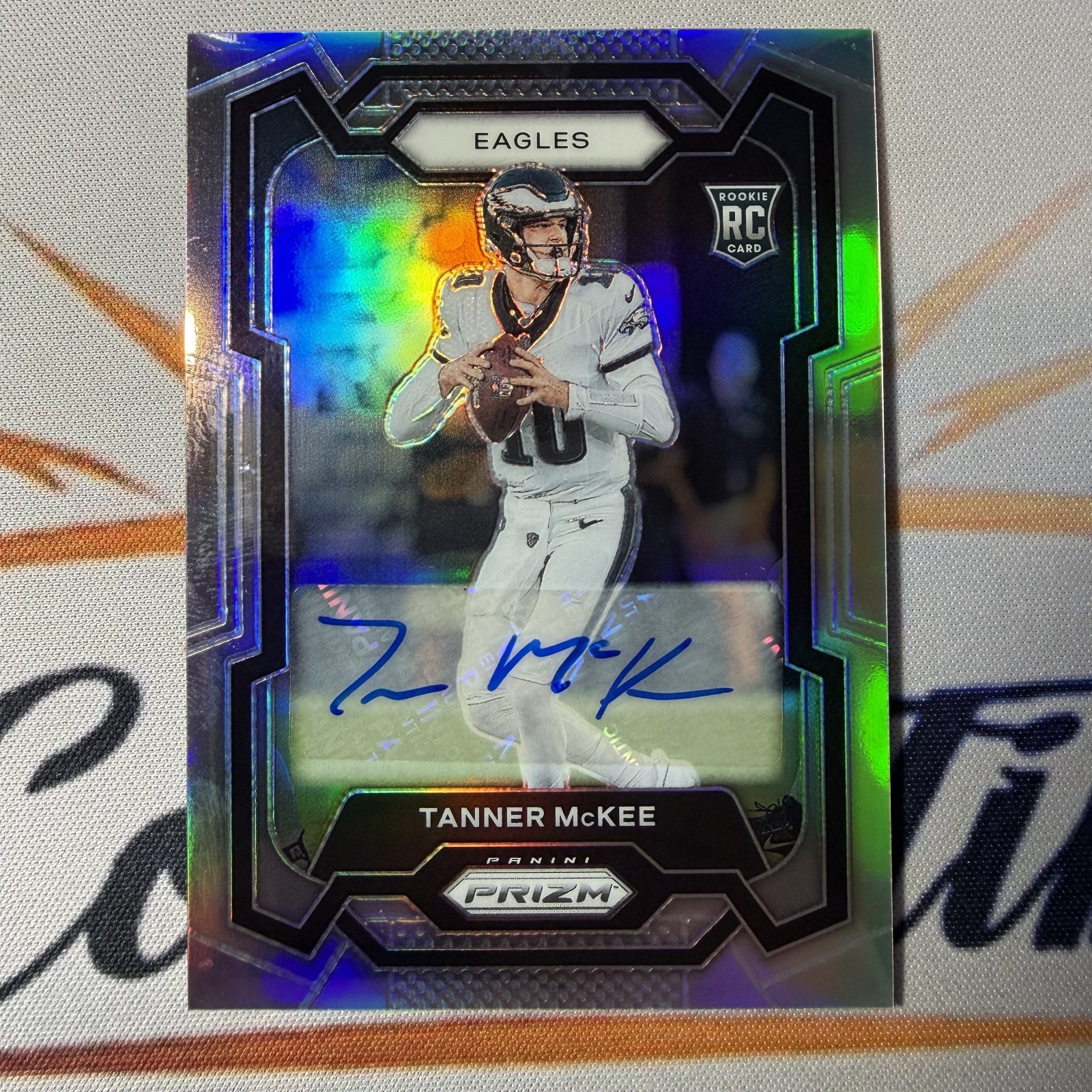 Tanner McKee 2023 Prizm #383 Silver Prizm Rookie Auto Philadelphia Eagles