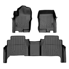 SMARTLINER SA0121/B0121 Front/Rear BLACK Floor Liners for Frontier Crew