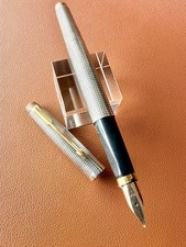 PARKER 75 Sterling Silver Fountain Pen  XF Nib, Vintage, Initials Engraved