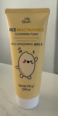 Quret Rice Niacinamide Cleansing Foam 5.99oz Deep Cleansing Brightening Korean