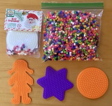 Perler Beads Santa Ornament Kit Plus Pegboards and Bag of Beads