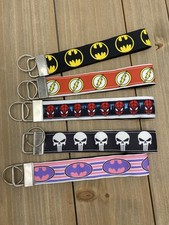 Super Hero Comic Print 6 Inch Keychain Lanyard Spider Man Punisher Batman