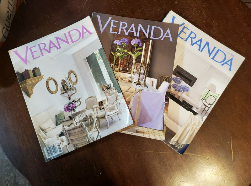 Veranda Magazine Lot of 3 issues from 2003, 2004 and 2007 with wear and tear