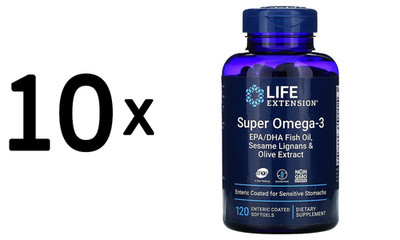 10 x Life Extension Super Omega-3 EPA/DHA with Sesame Lignans & (358,32 EUR/kg)
