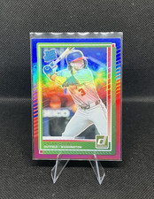 2025 Donruss Rated Rookie Dylan Crews Red & Blue Foil #54 Nationals Near Mint!