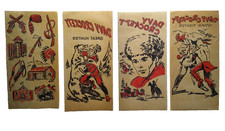 Davy Crockett Iron On Transfers Vintage Decals Cowboys Wild West 1950s Lot Of 4