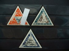 MiNr. 225-227, Ausführung : geschnitten, postfrisch mit Erstfalz